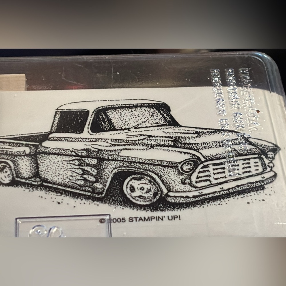 New never used Stampin' Up! Vintage Truck Stamp Set Classic pickup trucks - Picture 3 of 8